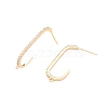 Brass Clear Cubic Zirconia Stud Earring Findings KK-N216-544LG-3