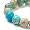 Synthetic Shoushan Stone Beaded Stretch Bracelets BJEW-A117-D-19-3