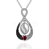 Angel Wing Teardrop Cremation Box Pet Memorial Pendant Necklaces PW-WGCD60B-01-1