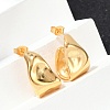 Ion Plating(IP) 304 Stainless Steel Twist Teardrop Stud Earrings EJEW-K244-18G-1