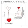 1 Pair Alloy Dangle Stud Earrings EJEW-LP0003-54RG-01-2