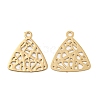 Brass Etched Metal Embellishments Charms KKC-D001-26KCG-1