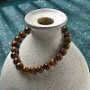 Natural Tiger Eye Bead Stretch Bracelets X-BJEW-K212-B-028-2