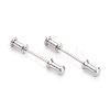 Non-Tarnish 304 Stainless Steel Screw Clasps STAS-F245-01P-1