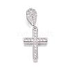 Brass Micro Pave Cubic Zirconia Charms ZIRC-P060-08P-1