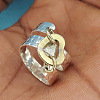 Hammered Alloy Finger Link Rings for Women FS-WG9B92C-04-1