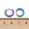 202 Stainless Steel Huggie Hoop Earrings EJEW-F111A-12mm-RC-5