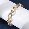 304 Stainless Steel Cable Chain Bracelets for Women BJEW-S162-03G-2