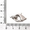 Brass Clear Cubic Zirconia Lobster Claw Clasps KK-Z078-50P-3