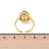 Brass Enamel Cuff Rings for Women RJEW-A059-03G-3