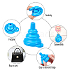 Portable Foldable Silicone Funnel Hopper AJEW-PH0017-49-6