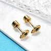 Ion Plating(IP) 304 Stainless Steel Carrot Stud Earrings EJEW-A118-20G-01-2