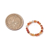 Natural Carnelian Beaded Stretch Rings for Women RJEW-JR00868-07-3