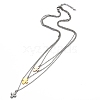 304 Stainless Steel 3 Layer Necklaces NJEW-L458-042M-6