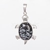 Natural Tortoise Gemstone Pendants G-D648-07-RS-1