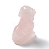 Natural Rose Quartz Carved Healing Dog Figurines DJEW-F025-01E-3