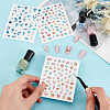 Olycraft 12 Sheets 3 Style Waterproof Ocean Theme PET Nail Art Stickers STIC-OC0001-05-3