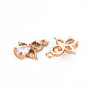 Rack Plating Brass Micro Pave Clear Cubic Zirconia Charms KK-T060-47-RS-3