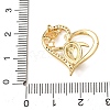 Brass Micro Pave Clear Cubic Zirconia Pendants CU-CBA8A7D-02G-B-3