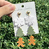 Christmas Theme Acrylic Dangle Stud Earrings FS-WGD5022-03-1