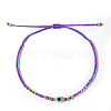 Glass Seed Beads & Resin Braided Bead Bracelets LS-TK7632-4-1