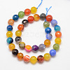 Natural Fire Crackle Agate Bead Strands G-K166-07F-10mm-16-2