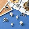 8Pcs 4 Styles Halloween Alloy Lapel Pin Backs for Backpack Clothes JEWB-CJ0003-46-6