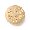 Golden Tone Wax Seal Brass Stamp Heads AJEW-U008-02G-09-2