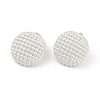 Hollow Half Round Brass Stud Earrings EJEW-Q391-21S-01-2