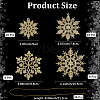 36Pcs Snowflake Plastic Pendant Decorations DIY-CP0013-33C-2