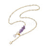 Natural Amethyst Chip Beads Necklaces NJEW-JN04943-4