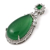 Dyed Natural Green Chalcedony Pendants G-S001-02P-3