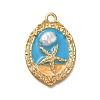 Rack Plating Alloy Enamel Pendants ENAM-S021-07G-A-1