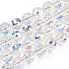 Transparent Electroplate Glass Bead Strands X-EGLA-TAC0003-04L-1