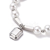 Octagon Rhinestone Charm Necklace for Women NJEW-I111-01S-3