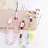 HOBBIESAY 4Pcs 4 Style  Acrylic Beaded Mobile Phone Lanyard Wrist Strap AJEW-HY0001-27-6