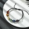 Natural Mixed Gemstone Cuboid Braided Bead Bracelet BJEW-JB09796-2