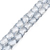 AB Color Plated Transparent Glass Beads Strands EGLA-P051-06A-A-3