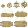 36Pcs Snowflake Plastic Pendant Decorations DIY-CP0013-33C-1
