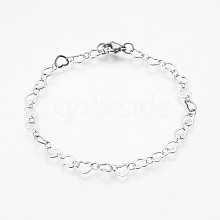 304 Stainless Steel Chain Bracelets BJEW-P236-07P
