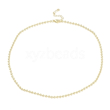 Rack Plating Brass Ball Chain Necklaces for Women NJEW-G102-01A-G