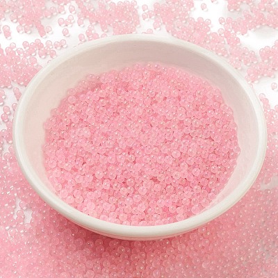 Luminous Transparent Glass Seed Round Beads GLAA-F124-D06-A-1