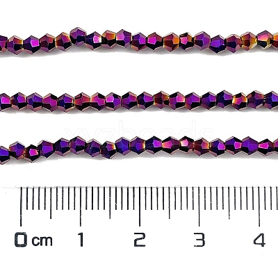 Transparent Electroplate Glass Beads Strands EGLA-A039-T2mm-UA04-1