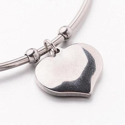 Tarnish Resistant 304 Stainless Steel Cuff Bangles BJEW-JB02389-01-1