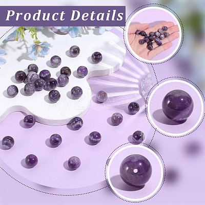Natural Grade B Amethyst Beads Strands G-PA0002-59D-1