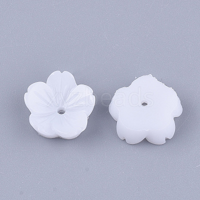 Opaque Resin Bead Caps RESI-T040-031B-1