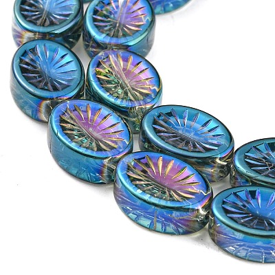 Electroplate Glass Beads Strands EGLA-G037-13A-HR01-1