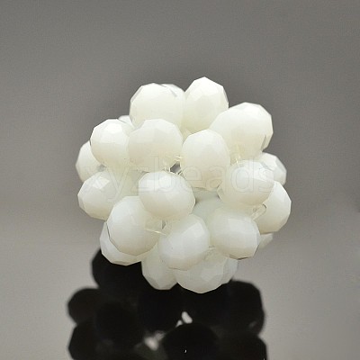 Imitation Jade Glass Round Woven Beads GLAA-A034-4mm-B16-1
