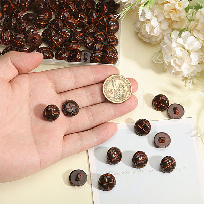 1-Hole Plastic Buttons BUTT-CA0001-34C-1