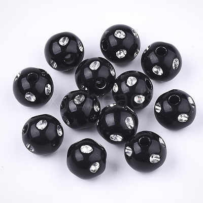 Plating Acrylic Beads PACR-S186-10mm-A01-1